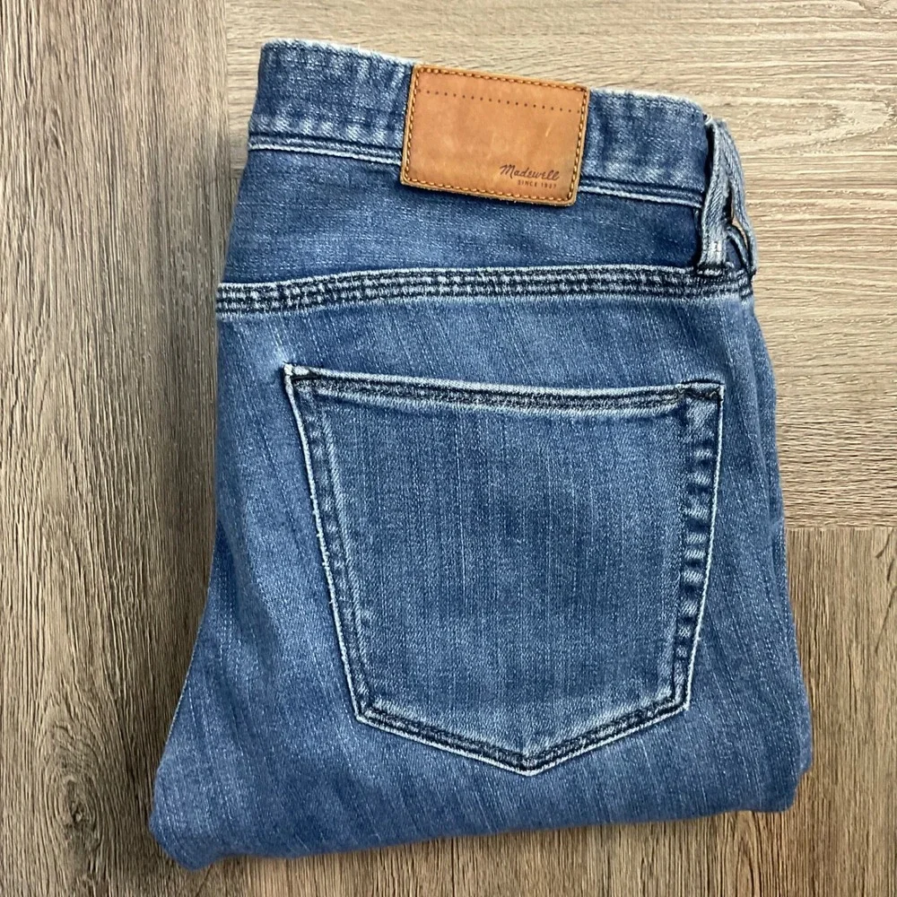 Madewell Rail Straight Low Rise Jeans Womens 27x34 Blue Medium Wash Classic Boho